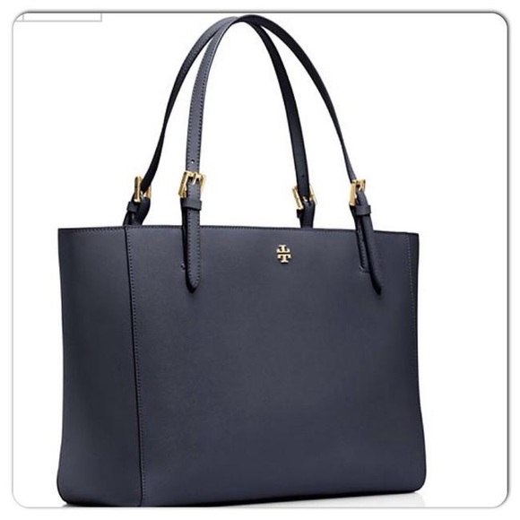 NWOT Tory Burch York Buckle Navy Small Tote Bag